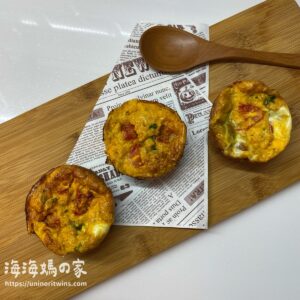 副食品手指食物食譜-菠菜番茄燕麥烘蛋