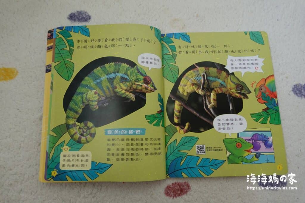 團購|康軒學習雜誌完整介紹 + 獨家加碼贈品 📸 康軒學期雜誌自然放大鏡頁面(變色龍的介紹)